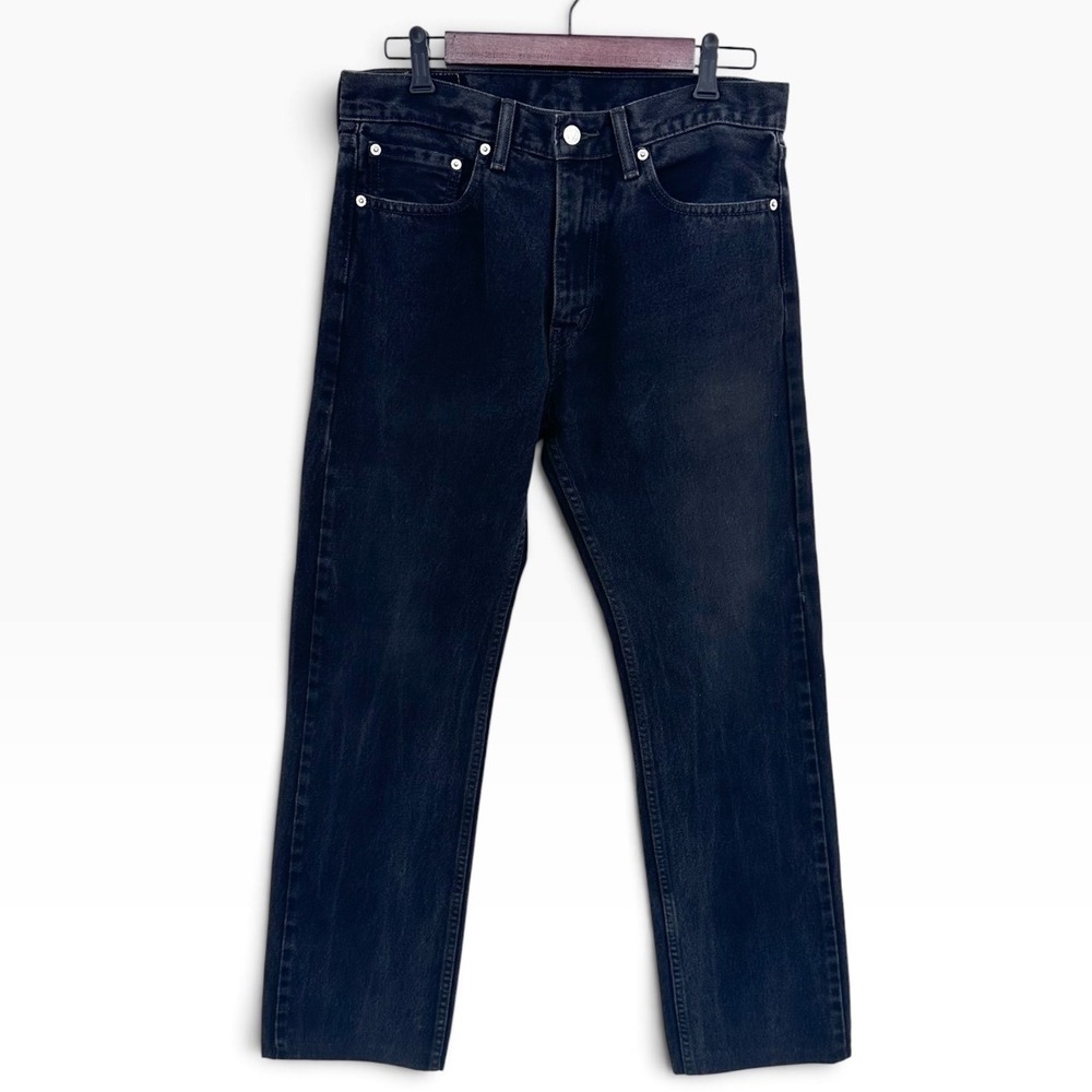 Levi's 505 Men's Jeans 32x34 Black Denim Regular Fit Straight Leg